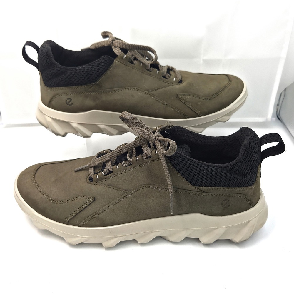 Ecco Mens Multi-Vent Gore-Tex Hiking Sneakers Olive Green 820314-02543 Size 46